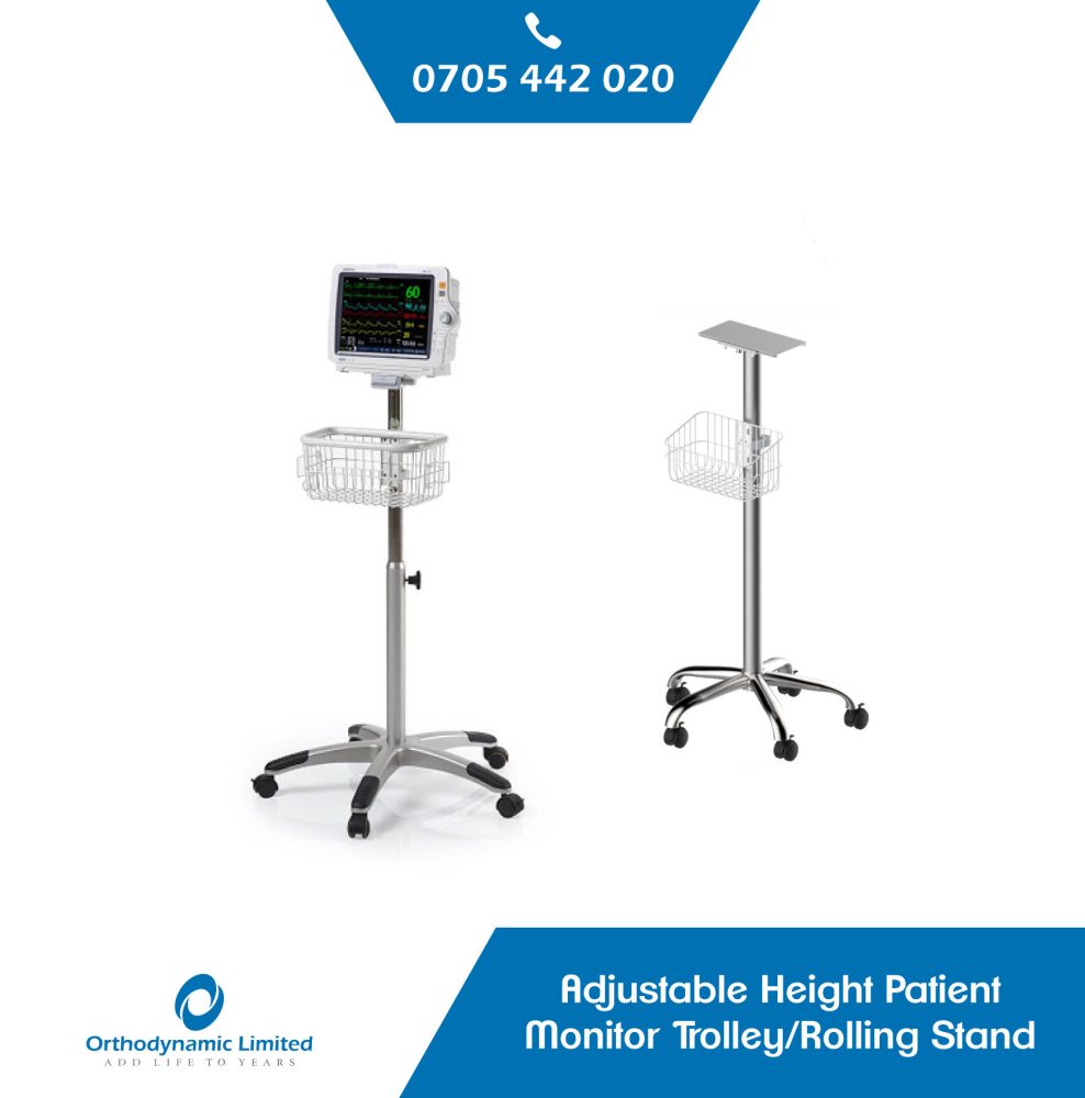 Patient monitor stand trolley