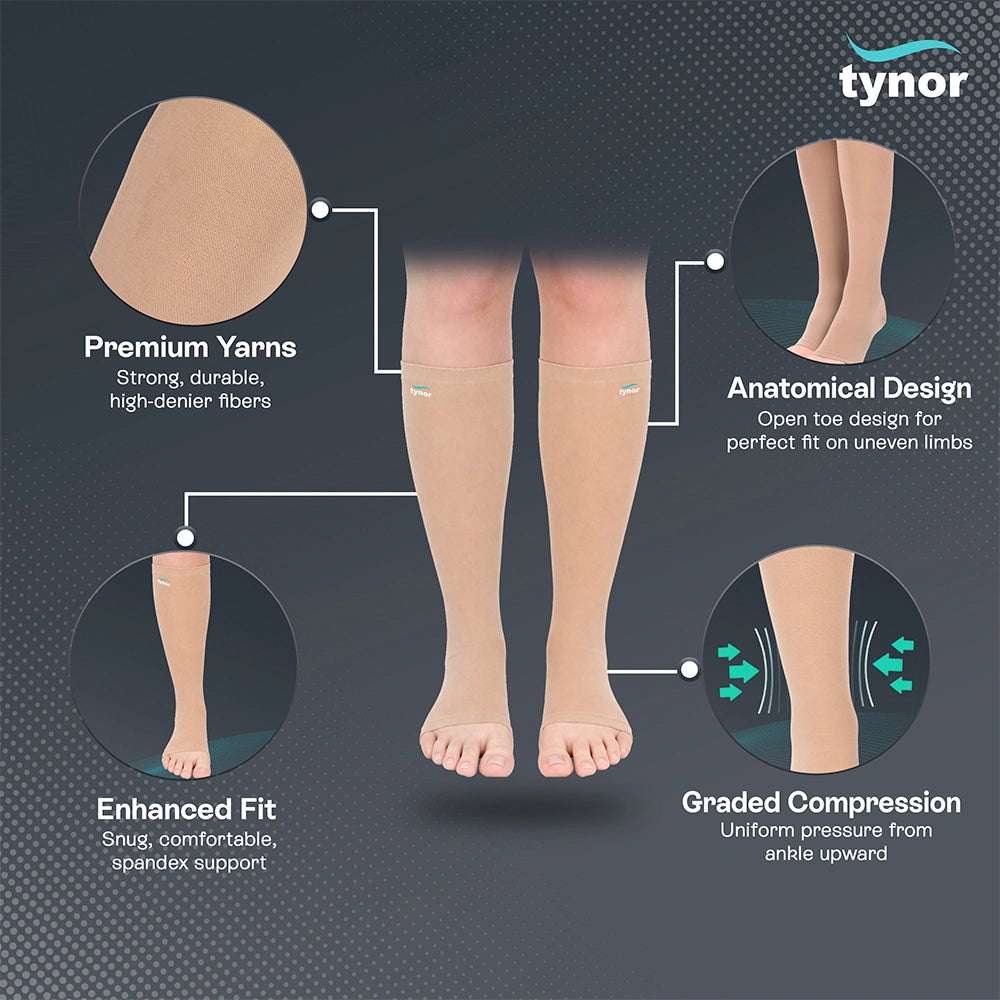 Medical Compression Stocking Knee High Class 2 (Pair)