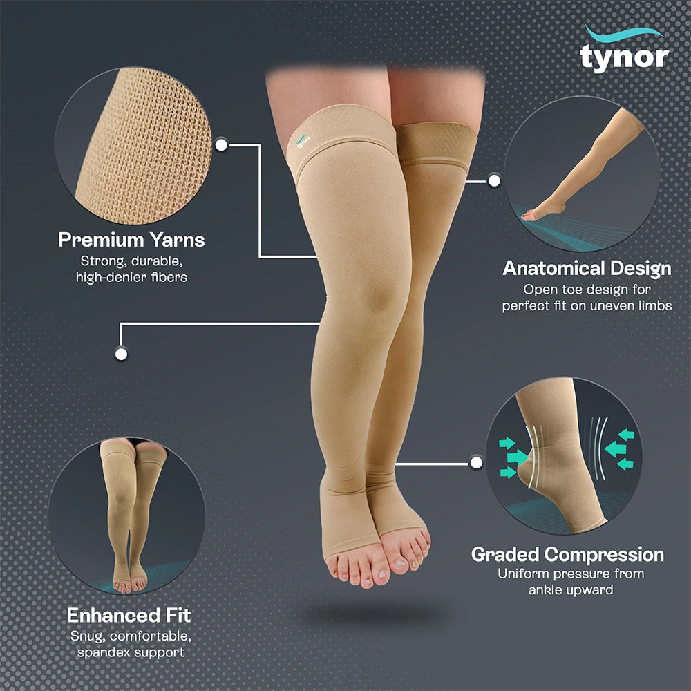 Medical Compression Stocking Thigh High Class 2 (Pair)