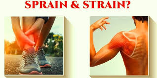 What is the difference between a strain and a sprain?