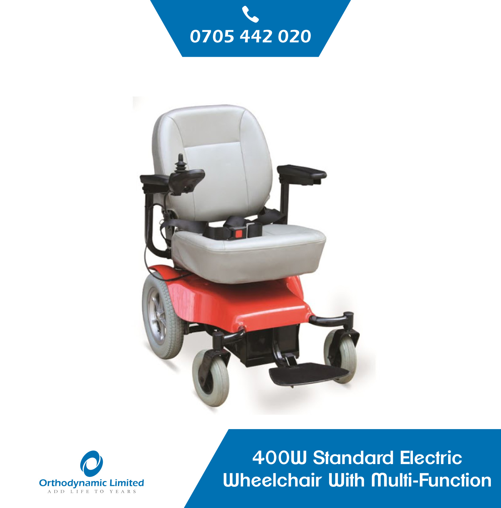 400W Standard Electric Wheelchair With Multi-Function