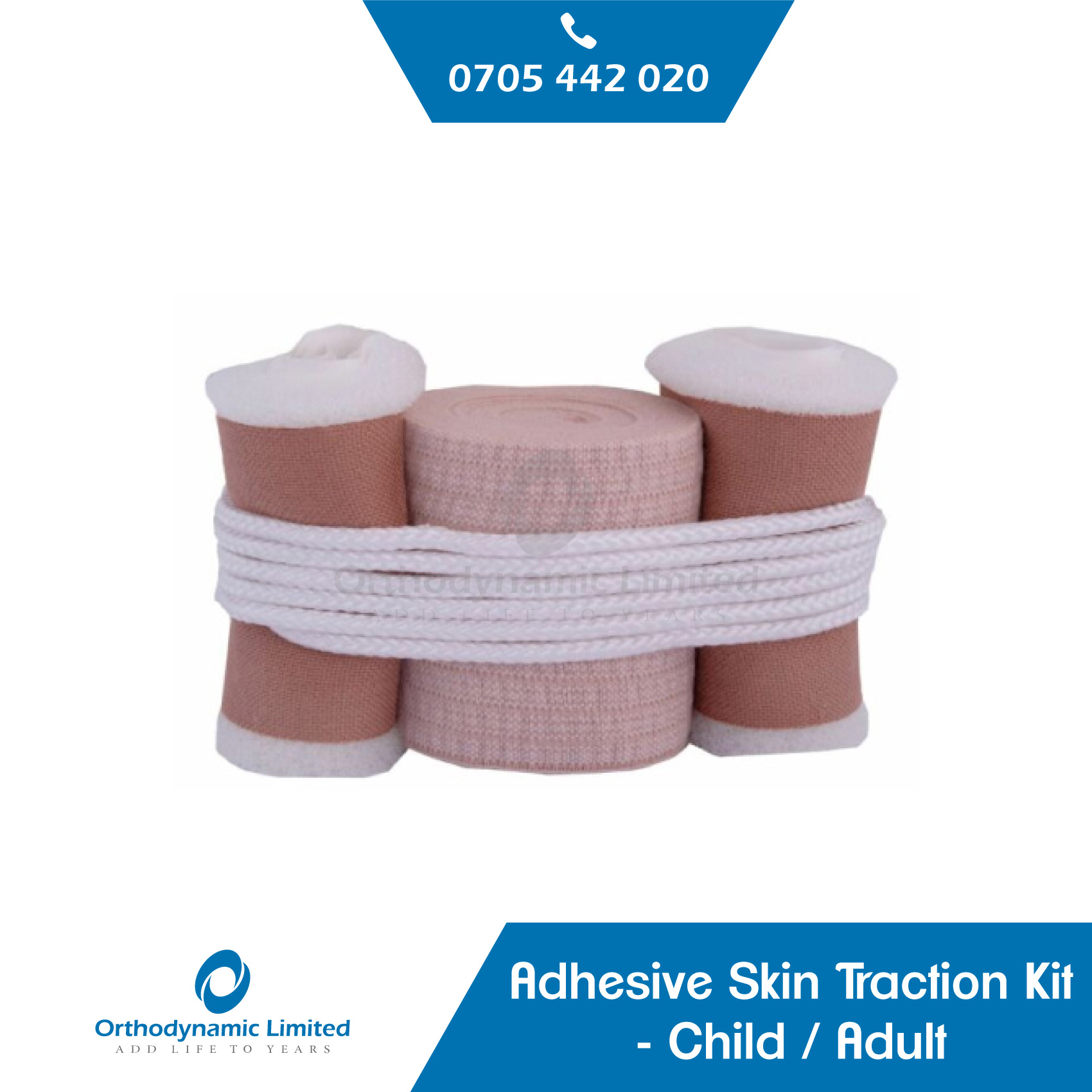 Adhesive Skin Traction Kit - Adult, Pink -Orthodynamic