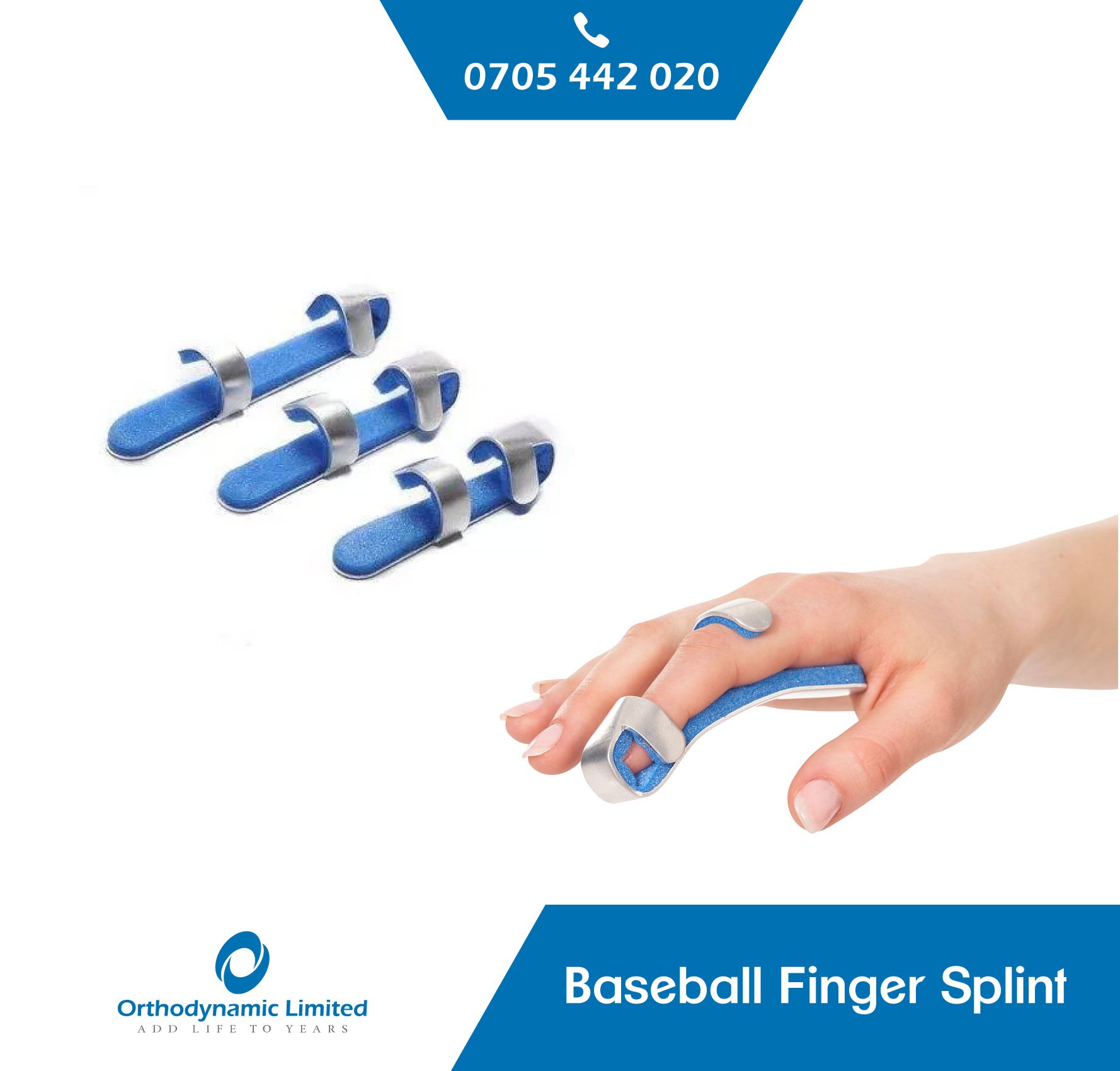 Baseball finger splint