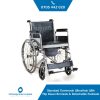 Manual standard Commode Wheelchair Flip Down Armrests & Detachable Footrests