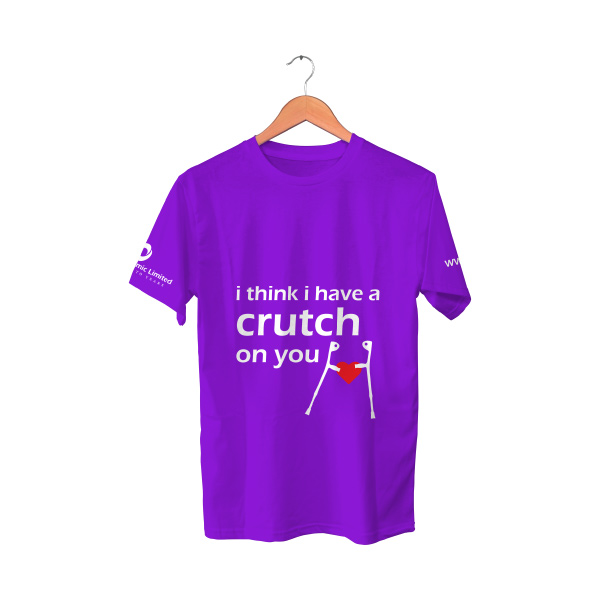 Purple T-Shirt | I think i have a crutch on you