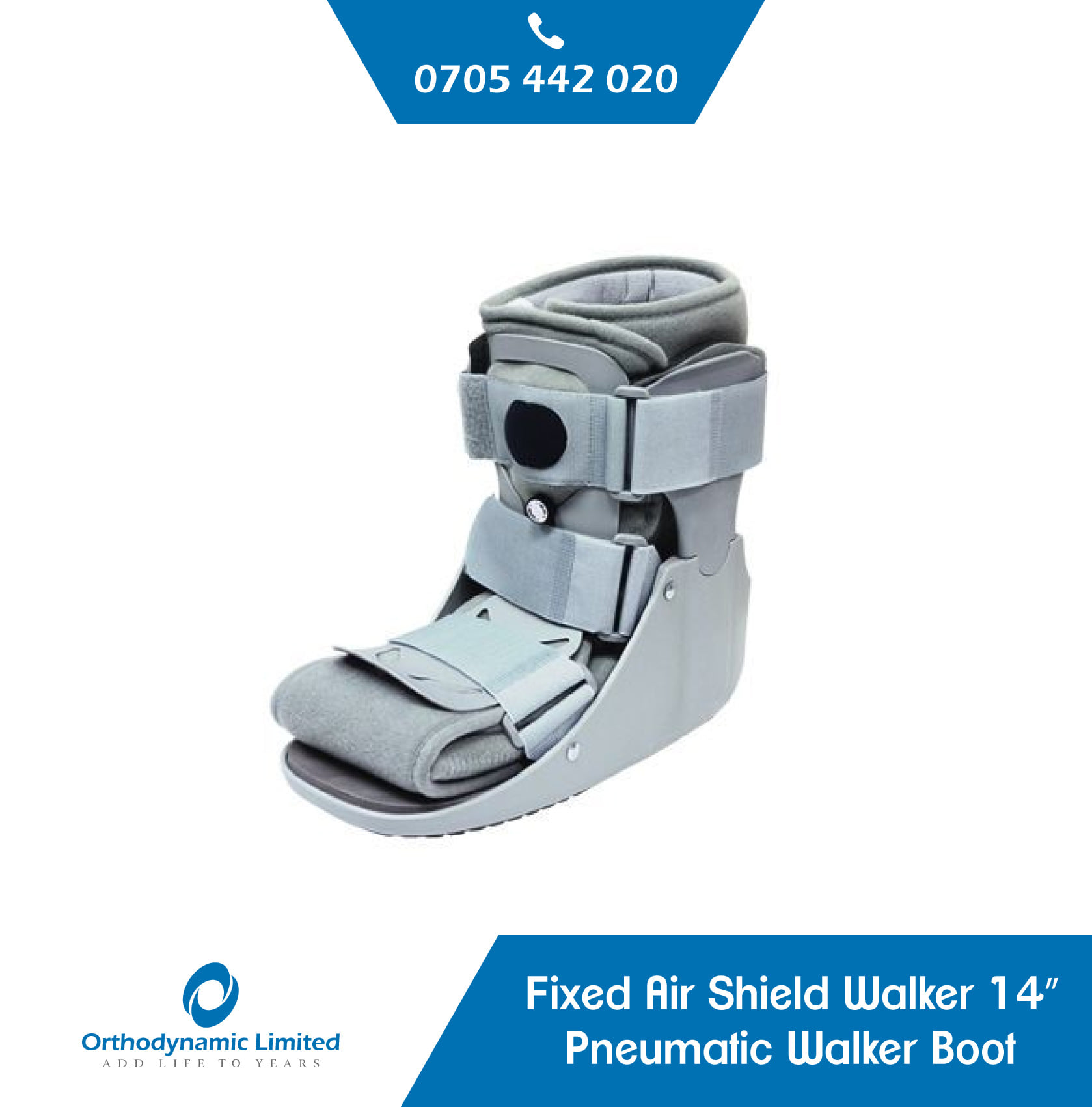 Fixed Pneumatic Walker Boot Short - Orthodynamic - 0705442020