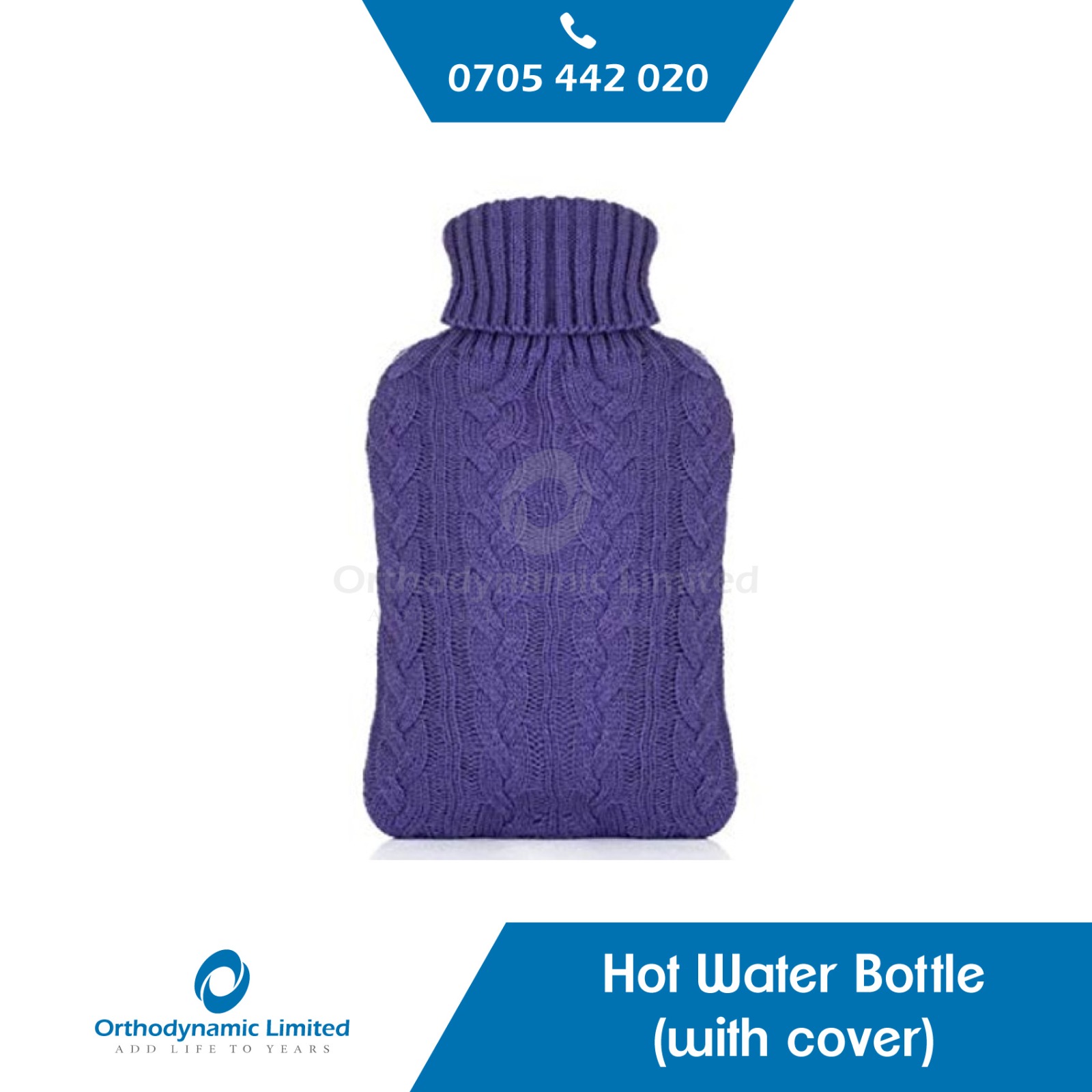 Hot water bottle with cover