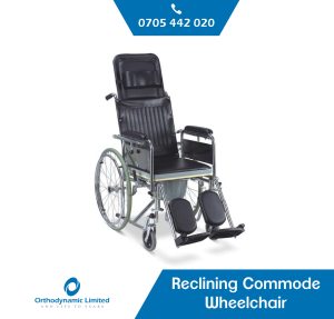 Recliner commode wheelchair detachable armrest and footrest