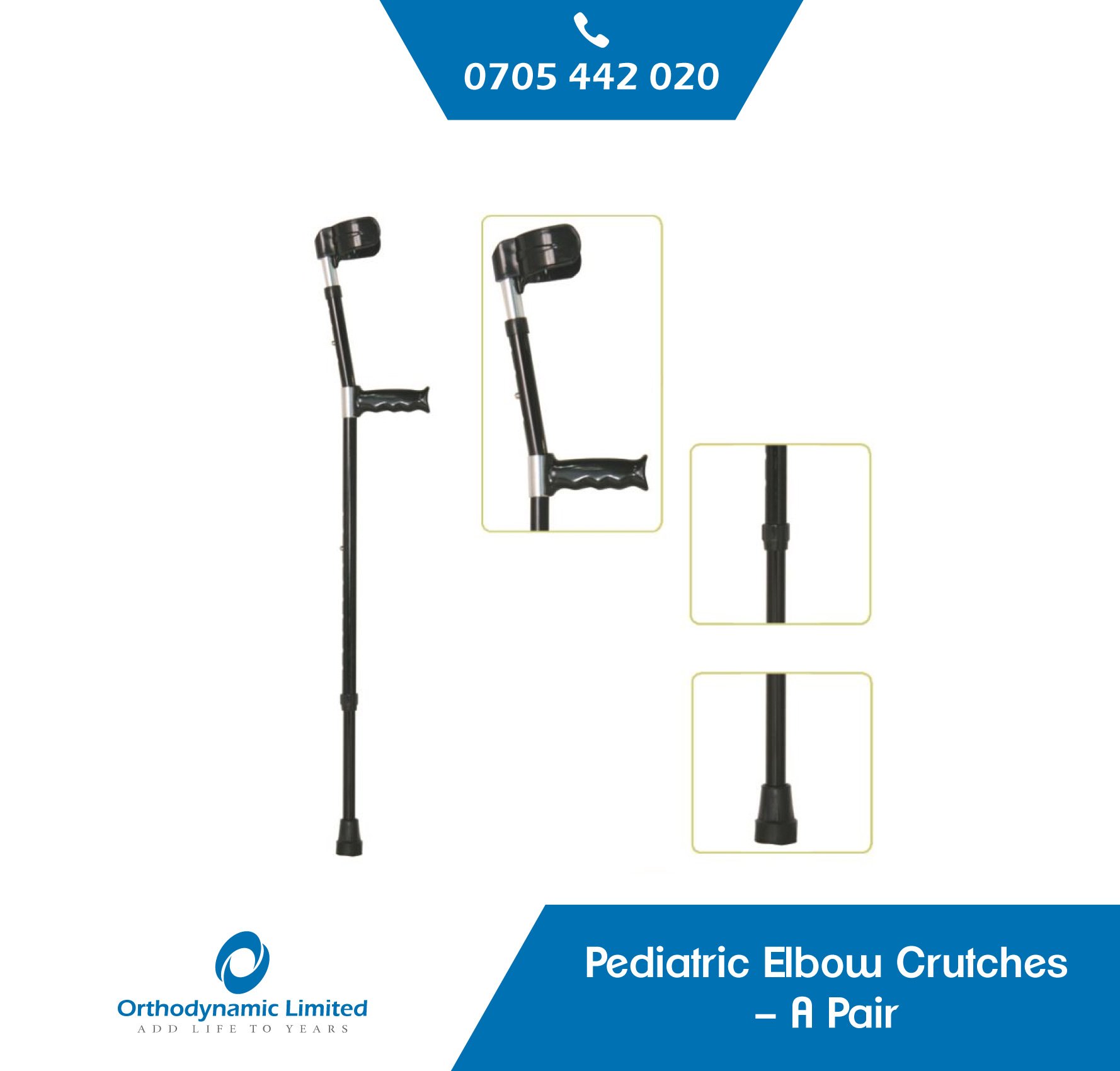 Paediatric Elbow Crutches – A Pair