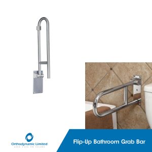 Flip up bathroom Grab bar Aluminium
