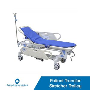 Patient transfer stretcher trolley