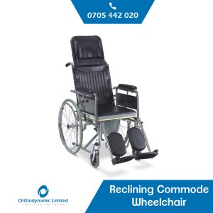 Recliner commode wheelchair detachable armrest and footrest